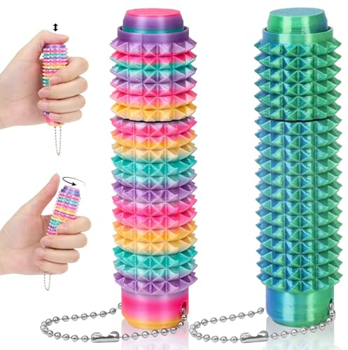 XIAPIA Fidget Toys Erwachsene Little Ouchie 2 Stück, Fidget Spinner Spiky Grippie Sensorik Spielzeug Anti Stress Pain Fidget, ADHS Hiflsmittel Stressabbau Autismus Spielzeug Entspannung Geschenk