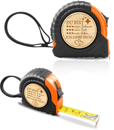 DIKARIYA Ich Liebe Dich Geschenke für Männer Maßband mit Gravur Einziehbare | Maßband für Ehemann Hochzeitstag Geschenke für Männer Geburtstagsgeschenk Jahrestag Hochzeitstag Geschenke für Ehemann Mann