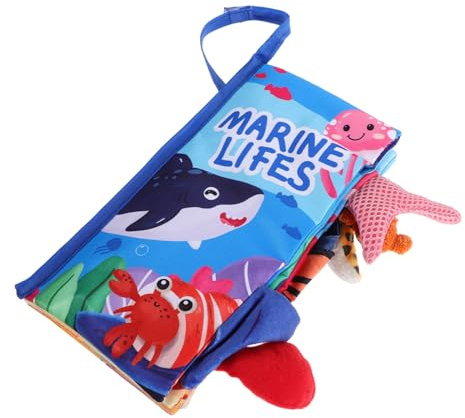 FRCOLOR Tissu pour Garçon Fille à Froisser Thème Océanique Doux Né et Bain Jouet Interactif et Portable