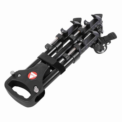 Generic Chariot Universel pour Trépied à Section Unique VX-600 avec Pinces Réglables, Goupilles de Verrouillage pour Trépieds Pliables, Poulie de Support à 3 Roues pour Enregistrement Vidéo