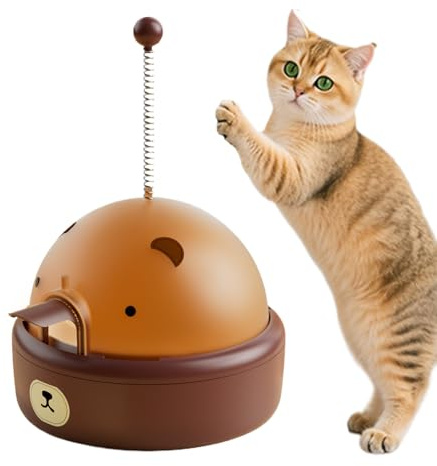 Distributeur de Friandises pour Chat Ludique | Jeu Interactif Électronique Intelligent et pour Chat - Gamelle Interactive | Pour jeu intérieur extérieur maison au sol entraînement exercice voy