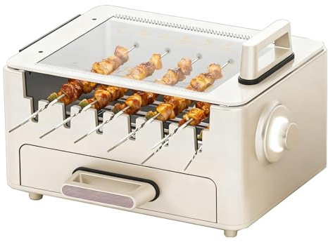 Asador Eléctrico Profesional Giratorio 360°, Horno Vertical Sin Humo Para Kebab Y Gyros, Antiadherente