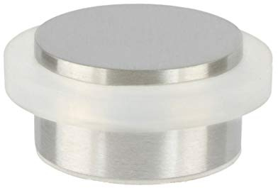 EVI Herrajes I-203/35x19 i-203/35 x 19 Türstopper, Weiß | Gummi Weißer aus Natursilikon | Edelstahl AISI 304 | Finish Matt | Sehr gute Haftung | 100% zweckmäßig | Mod. I-203/35x19