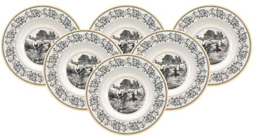 Villeroy & Boch Audun Ferme - Set di 6 piatti fondi, 24,2 cm