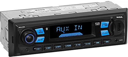 Sound Storm Laboratories ML43B Multimedia Car Stereo - Single Din, MP3 Player, No CD/DVD, Bluetooth Audio and Hands-Free Calling, USB, SD, AUX in, AM/FM Radio, Wireless Remote
