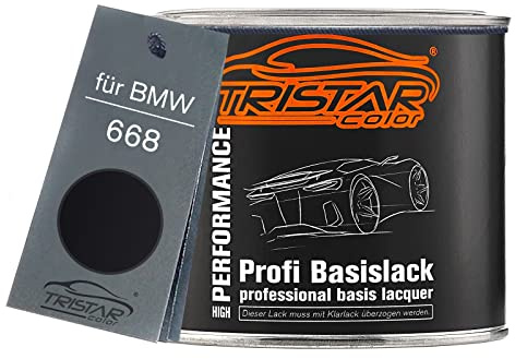TRISTARcolor Autolack Dose spritzfertig für BMW 668 Jet Black Basislack 0,5L