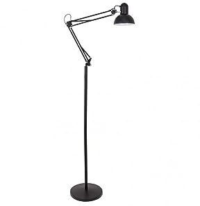 Lampe à pied articulable RUTILE 1xe27 Noir mat 180 cm FABRILAMP