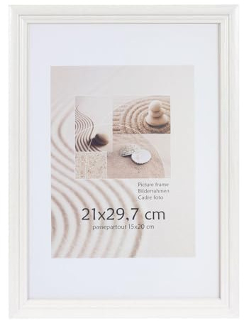S216 Holz Bilderrahmen Acrylglas Lifestyle Foto Rahmen Collage Wanddeko Poster: Farbe: Weiß | Format: 40x60