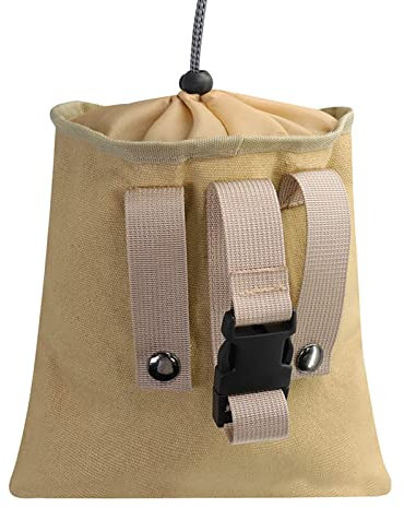 Sac de recherche de nourriture Toile cirée Pliable Camping en plein air Poche de recherche de nourriture Stockage de champignons Eau Ceinture en cuir Tinders Jour Chambre Adulte (Khaki, One Size)