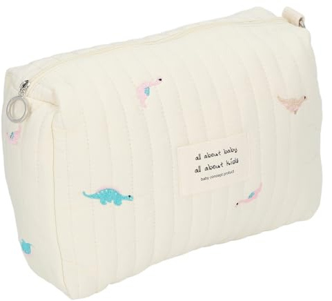 Organizador de Bolsa de Pañales de Algodón, Gran Capacidad para Cochecito, Diseño de Dinosaurio, para Viajes