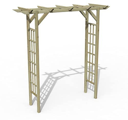 Forest Garden Classic Flat Top Arch Wooden with Trellis side panels