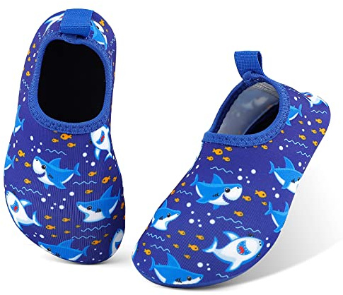 MASOCIO Kids Girls Boys Water Shoes Quick Dry Non-Slip Toddlers Aqua Socks for Beach Swimming Pool Surfing