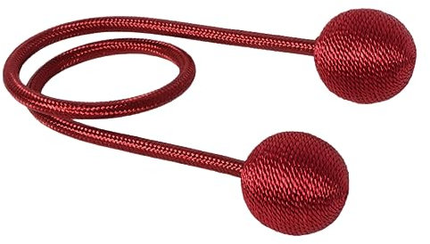 Gardinenbänder 2 Stück Gardinenbänder Frei Installation Frei Perforierte Gardinenschnalle Vorhangbindung Seil Gardinenseil, Rot