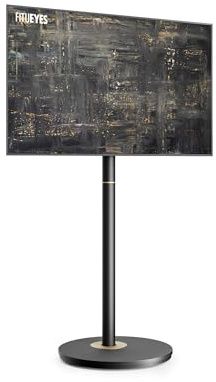 FITUEYES Design TV Ständer Rollbar für 32-65 Zoll Fernseher Mobiler TV Standfuss höhenverstellbar Modern minimalistisch Fernsehständer für Wohnung Büro Heim