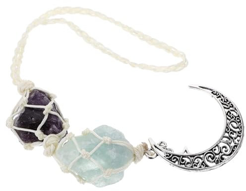 DECHOUS Kristall Auto Rückspiegel Anhänger Handgefertigter Amethyst Charm Dekorative Hängende Ornamente Für Autos Und Wohnräume Stilvolle Und Langlebige Raumdekoration