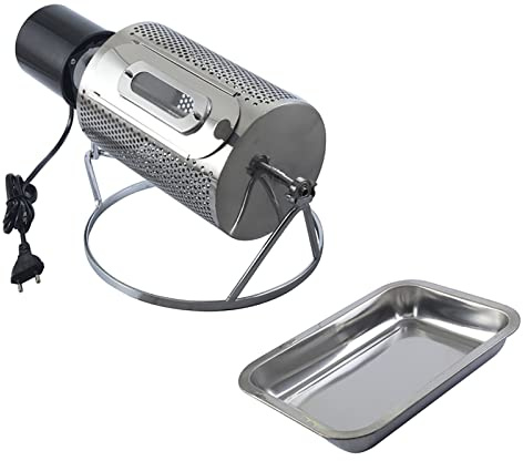 AuLYn Electric Drum Type Rotation Coffee Bean Roaster Machine Stainless Steel Household Coffee Beans Roasting Machine Suitable for Baking Coffee, Tea, Grains,with Holes