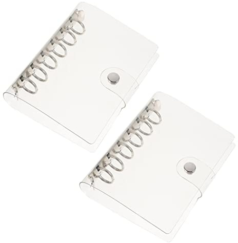 PLAFOPE Pvc Notizbuchhülle A7 6-loch Transparent Pvc Einband Schützend Vielseitig Einsetzbar Für Büro Und Schule