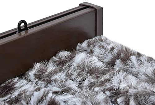 Ailgely Flauschvorhang Chenille 100 x 220 cm, Türvorhang aus Chenille Fliegenschutz Insektenschutz Camping Insektenschutz für Camping Wohnwagen Braun und Beige