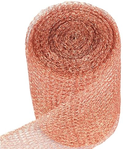 Kupfer Schneckenzaun für Pflanzenschutz,Nagetierbekämpfung Drahtgeflecht,Gartenbeet Kantenschutz,Kupfer,12.7cm*3m