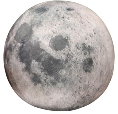 champracer Sofakissen Dekokissen, Sonne, Mond, Mars und Erde Plüschkissen,Weich Kissenhülle Couchkissen Deko, Gedruckt Zierkissen mit Füllung, Universum-Serie Plüschtiere (17cm,Mond)