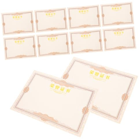 TEHAUX 50stücke Blanko Urkundenpapier Für Druck Hochwertige Zertifikat Vorlagen Für Auszeichnungen Und Papier Mit Dekorativem