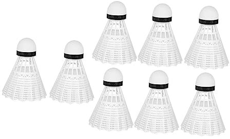 HONMEET 8stücke Leuchtende Nylon Badminton Shuttlecocks Leichtes -beleuchtetes Federball Innen Und Außentraining Für Nachtsport Und Freizeitaktivitäten