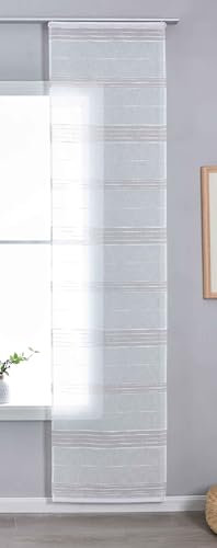 Gardinenbox Frankfurt 202460P_AMA - Cortina corredera Semitransparente con riel de Panel, 245 x 60 cm (Alto x Ancho)