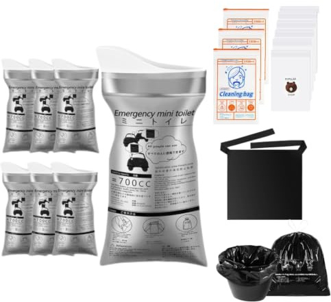 5 Types Camping Toilet Bags,Disposable Urinal Bags Vomit Bags Combination | Pee Bags Car Vomit Bag Commode Liners,Disposable Car Trash Bags for Car Camping,Road Trip/Camping for Men Women Kids