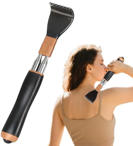 Rascador de espalda, telescópico, rascador trasero, rascador de espalda, regalo para hombres, rascador de espalda eléctrico, 26 x 5,5 x 2,6 cm