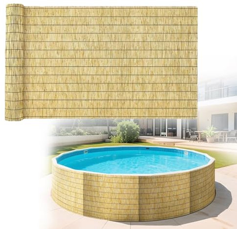 Generico bambù Recinzione per Esterno, Naturale Bamboo Stuoia 30-190cm Altezza Privacy Recinzioni in Cannette, Balcone Canne Recinzione, Copertura Recinzioni Giardino