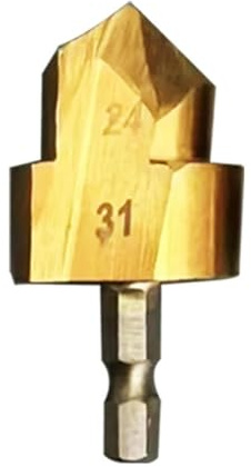 1/3pcs Reaming Drill Bits Powerful Pipe Reamer Kit, Conduit Bit Chamfer Tool, Deburring Inside And Outside(24-31MM)