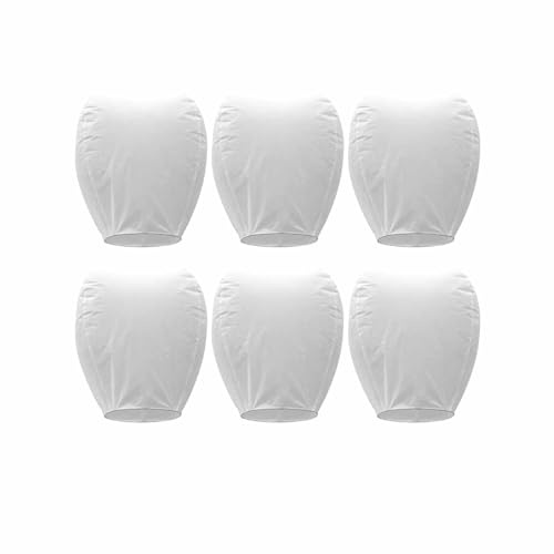 Chinese Lanterns, Sky Lanterns to Release in Memory, Chinese Sky Lanterns for Outdoor Use, 7-Piece Set, 6 x 38 x 0.7 cm
