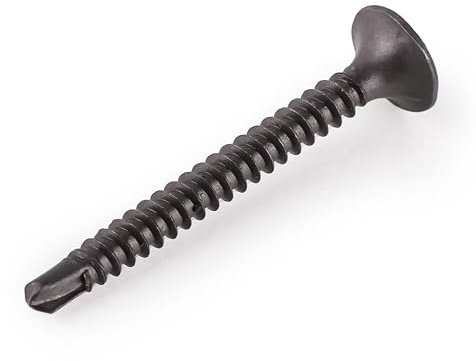 MIVOS Tornillos autorroscantes fosfatados negros - 35 x 3,5 mm - 200 unidades - Tornillos de montaje - para paneles de cartón yeso, perfiles de acero - para paneles de cartón yeso reforzado con fibra