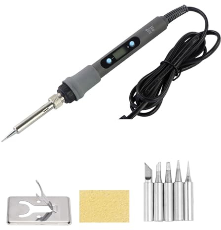 Station de Soudage, Outils électroniques de soudure de soudure de soudure, fer numérique réglable d'affichage de pointes de fer d'étain, réparation électrique de la température avec(80W Set-2)