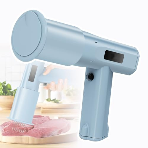 Batticarne elettrico, martello portatile con 13 aghi affilati in acciaio inossidabile, design impermeabile, penetrante in modo efficiente 5000 volte al minuto per bistecche, manzo, pollo, maiale