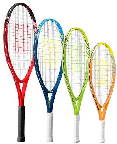 Wilson Federer Junior Tennis Racket Series (19-25 Age 2-10) inc 3 Tennis Balls