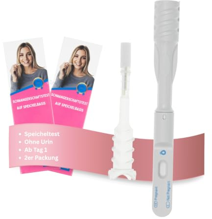 Dr. Berger Schwangerschaftstest Frühtest auf Speichelbasis ab Tag 1, Frühtest Schwangerschaft ohne Urin – Schneller Test für Zuhause– Kompakt & Hygienisch (2er Packung) | Ab Tag 1, Ohne Urin, Schneller Test für Zuhause, Kompakt & Hygienisch