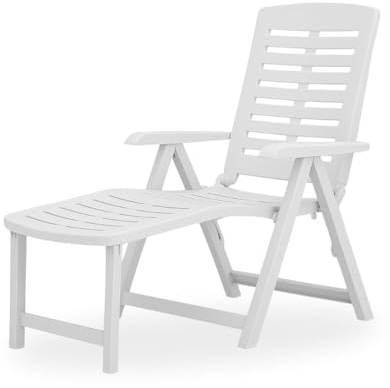 PALUPLUS Poltrona Pieghevole da Giardino con Poggiapiedi di colore BIANCO, Misura 60x108x109 cm, Sedia Reclinabile Multiposizione Regolabile per Esterno, Made in Italy -ARIZ002F -11