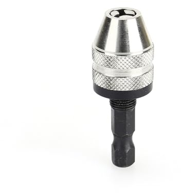 Phefop Portabrocas sin Llave con Vástago Hexagonal de 1/4, Convertidor Adaptador de Rápido de 0,3-3,6mm para Brocas de Impacto