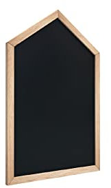 ALLboards Kreidetafel Magnetisch Häuschen Hausform Haus mit Naturholzrahmen 90x60cm, Magnetische Tafel für Kinder in Hausform Magnettafel für Kinderzimmer in Hausform Schwarz, Kreide, Memoboard