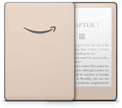 Skins4u Aufkleber Design Kratzer Schutz Folie Vinyln Skin kompatibel mit Amazon Kindle Paperwhite 6,8 Zoll Cream