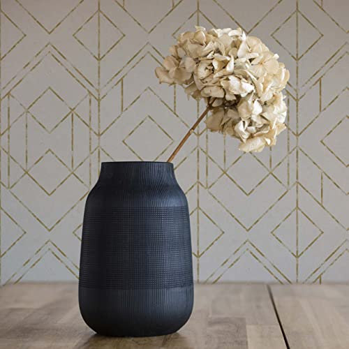 TADESSI Tapet grafik Tino M1-No.630 fibertapet vit guld geometrisk tapet för vardagsrum sovrum kök non-woven