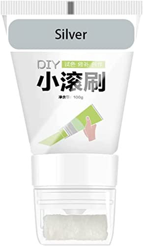 Kleiner Rollpinsel Wand Latex Farbe, Wandfarbe Reparatur Wandpaste Graffiti Farbe, Wand Renovierung Entfernen Wandwerbung Schmutz Schuh Drucke, 120 g (Silber)