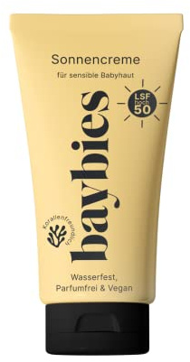 BAYBIES Baby Kinder Sonnencreme LSF50 | Mineralischer Sonnenschutz für Gesicht & Körper | Sensitiv & Wasserfest | Zertifizierte Naturkosmetik | 50ml