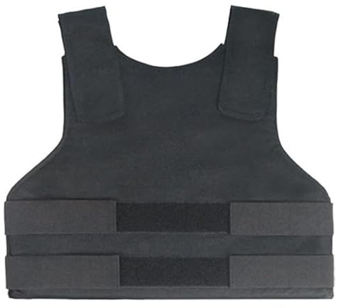 FLYUFO Schusssichere Weste Militär Kugelsichere Schutzweste, Einstellbar Taktische Ballistische Körperschutz ballistische Weste vorne und hinten, Polizei, Security, Wachschutz A,L