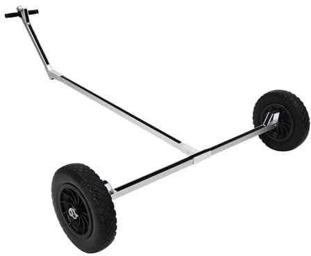 LyeXD Sailboat Trailer, 88.18lbs Weight Capacity, Trolley for Small Boat, Aluminum Trailer Mover with Wheels&Lock Pins, Boat Trailer Dolly for Fishing Boats, Kayaks, Canoes Less Than 4.27 * 4.56ft