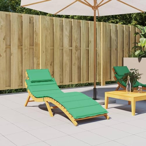LAPOOH Sonnenliegen-Auflage, Gartenliege, Liegestuhl, Sonneninsel Outdoor, Sonnenstuhl, Gartenmöbel, Bäderliege, Relaxliege, Terrasse,Grün 186x58x3 cm