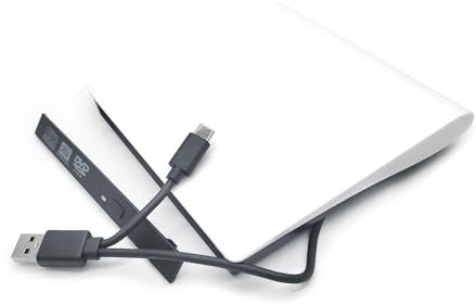 USB 3.0 USB-C 2 en 1 portátil externa unidad óptica kit de caja ODD Caddy blanco, tipo C portátil PC de escritorio interno 12.7 mm bandeja delgada SATA Blu-ray DVD CD reproductor de discos/quemador