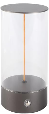 Jiawu Nachttischlampe, Moderne, Minimalistische, Dimmbare Touch-Lampe mit Atemeffekt und Flexiblem Glühfaden, Tragbare LED-Tischlampe mit USB-Aufladung für Schlafzimmer, Kinderzimmer (L)