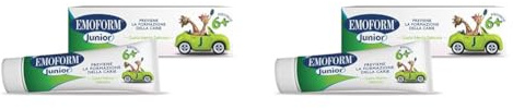 Emoform Junior, Dentifricio per bambini dai 6 anni in su - 75 ml (Confezione da 2)